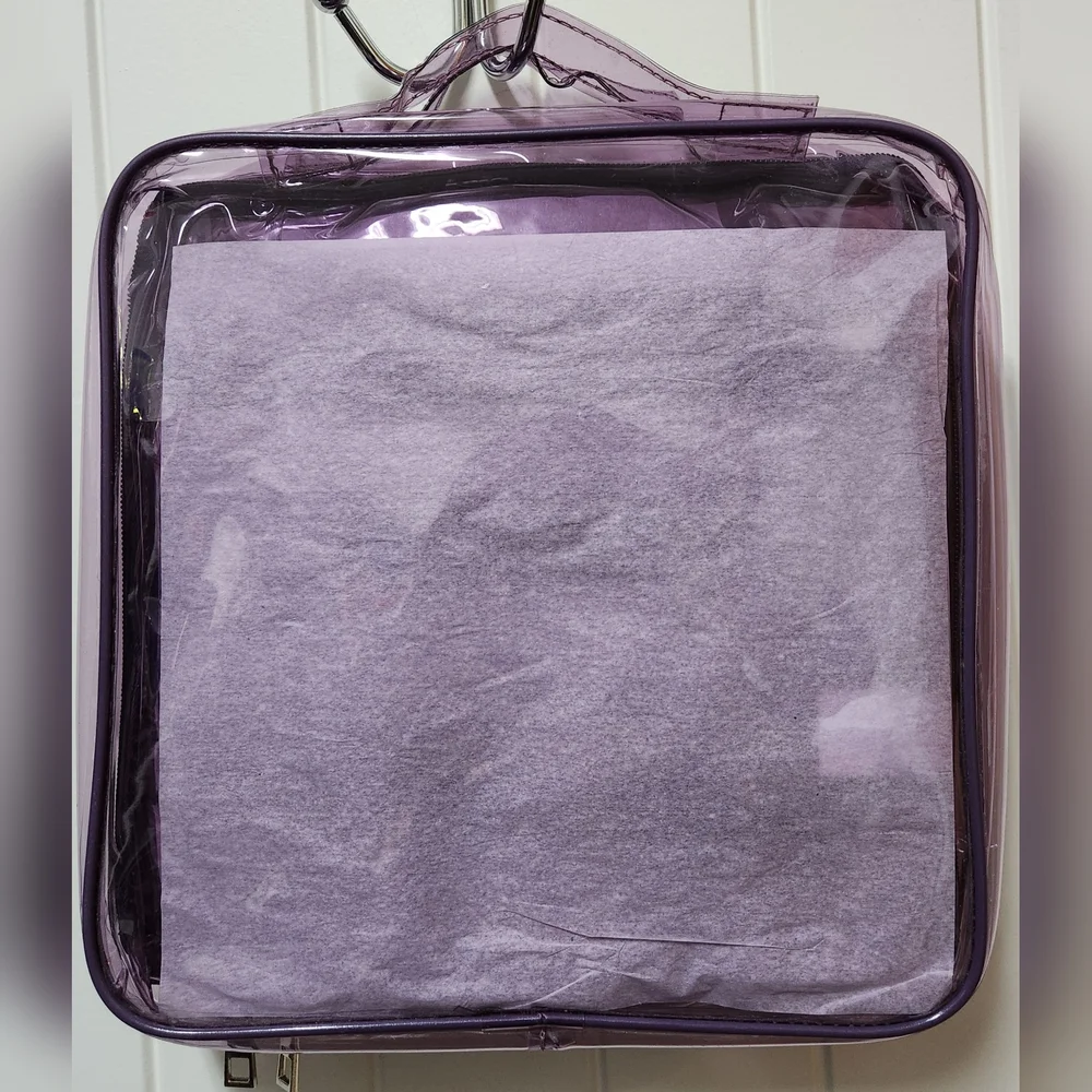 MONAT Clear Purple Hanging Travel Organizer NWOT